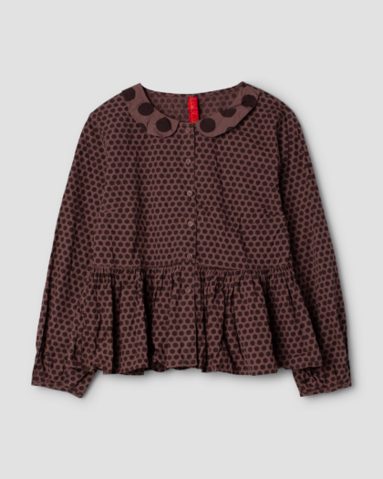 Adelina blouse front AW23 dark mauve