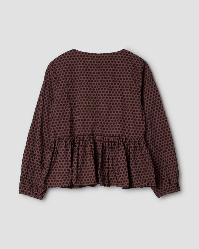 Adelina blouse back AW23 dark mauve Ewa i Walla