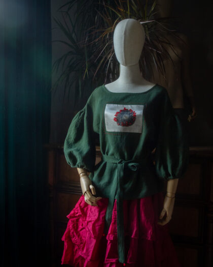 anu kaelussoo x bloem kalevi cactus blouse overview
