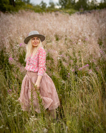 LES OURS SKIRT | LOU ORGANZA | OLD PINK