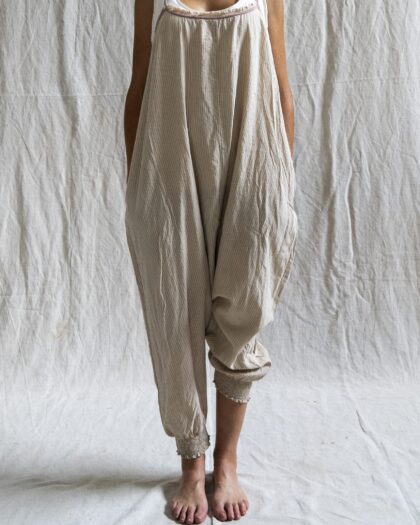 LES OURS JUMPSUIT ALAIN LIN | STRIPED LINEN