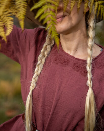 EWA I WALLA BLOUSE JOAN  | BURGUNDY