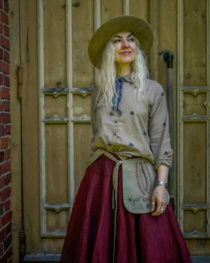 EWA I WALLA – EWA I WALLA BLOUSE SUSSIE | GRAPHITE