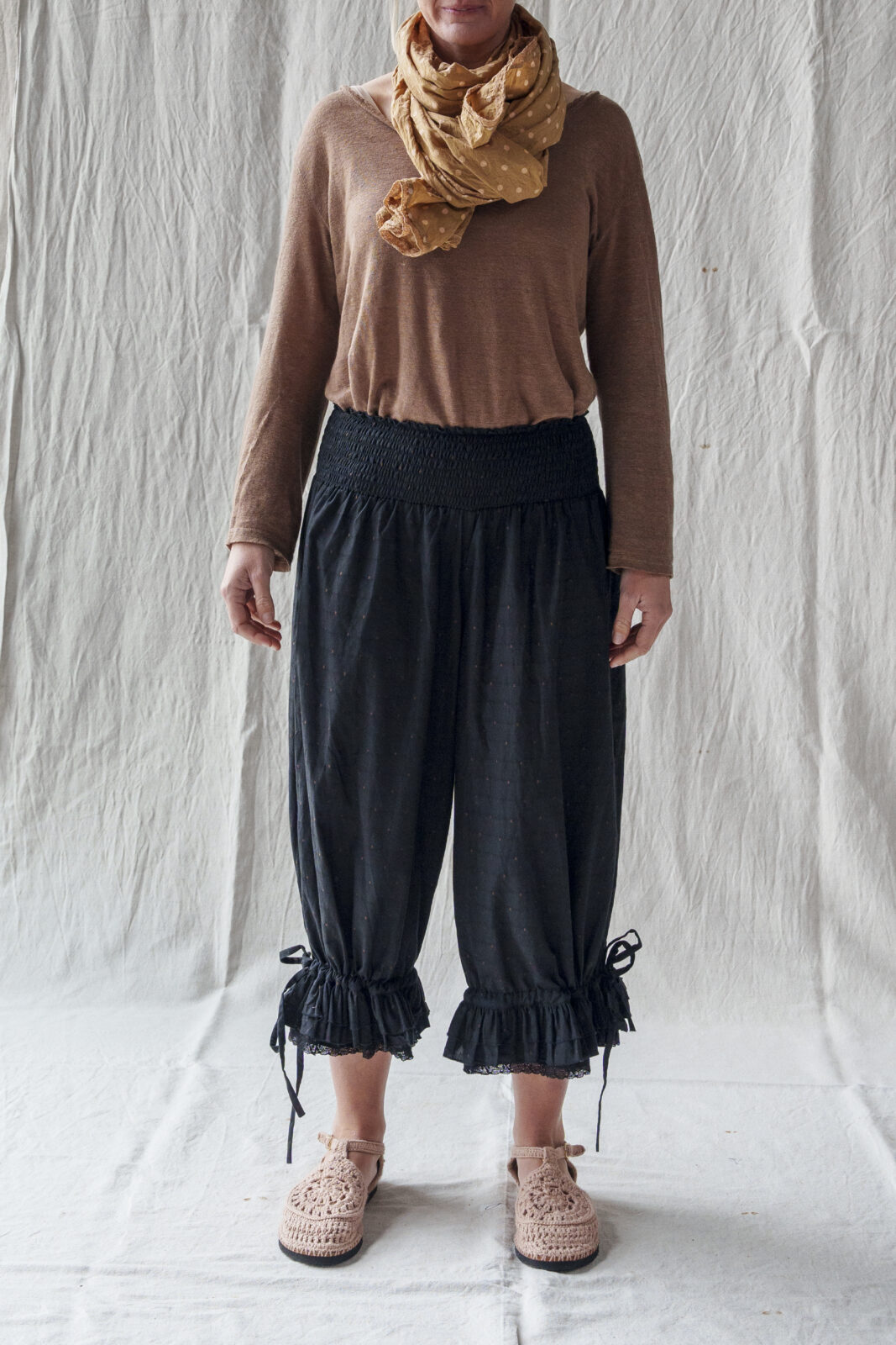 LES OURS PANTS ROBERT | POIS BRODE NOIR
