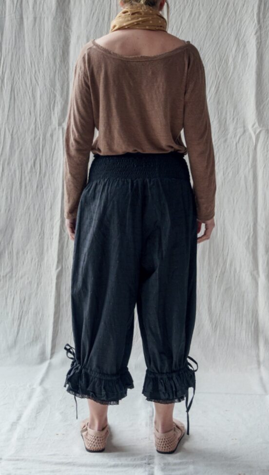 LES OURS PANTS ROBERT | POIS BRODE NOIR - Image 2