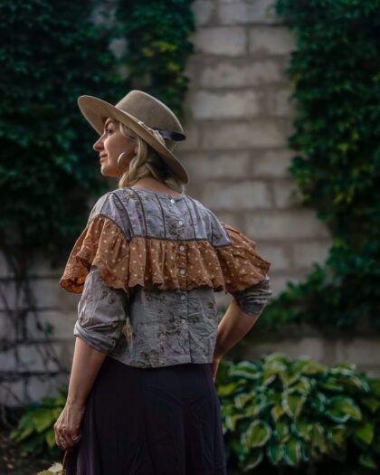 LES OURS BLOUSE ARAVA | FLEURS SAGE